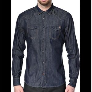 Diesel Sonora Dark Denim Woven Shirt Size